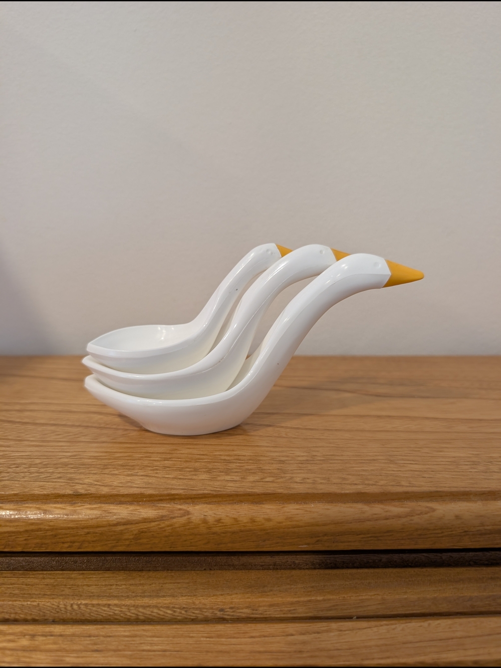 Vintage Avon Country Geese Nesting Measuring Cups Spoons White Goose 1980s Set